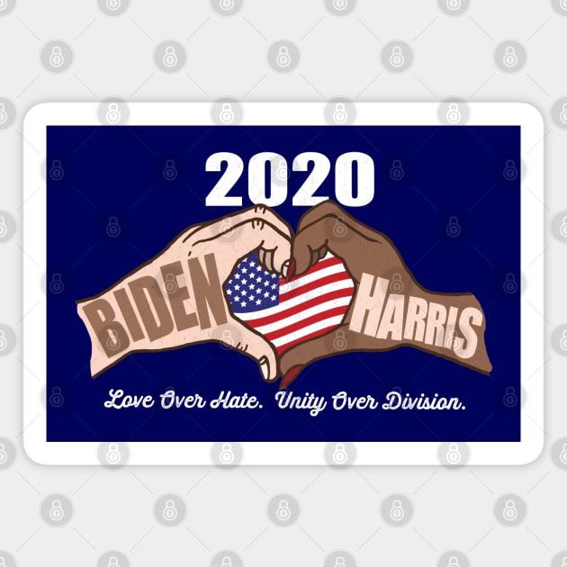 Biden Harris 2020 Hands In Heart Shape Magnet by Jitterfly